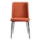 Armen Living Maine Contemporary Dining Chair in Matte Black Finish and Orange Fabric, PK2 LCMNSIOR - alternate 2
